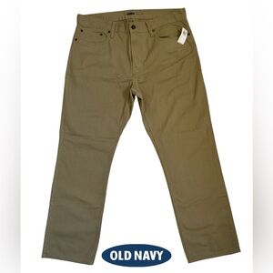 TAN MEN’S STRAIGHT LEG PANTS OLD NAVY NEW